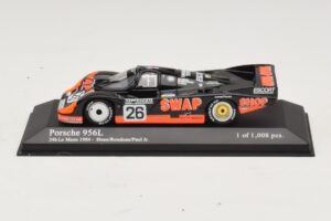 Porsche 956L #26 T-Bird Swap Shop P. Henn / J. Rondeau 24 Hours of Le Mans 1984 Minichamps 1:43 430846526 Metāls