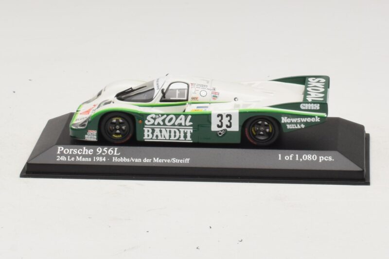 Porsche 956L #33 D. Hobbs / P. Streiff 24 Hours of Le Mans 1984 Minichamps 1:43 430846533 Metāls
