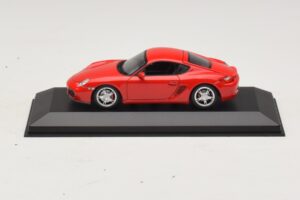 Porsche Cayman 987 S Sarkans Minichamps 1:43 400065620 Metāls
