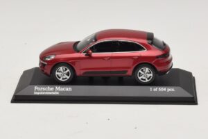 Porsche Macan 95B Sarkans Metālisks Minichamps 1:43 410062600 Metāls