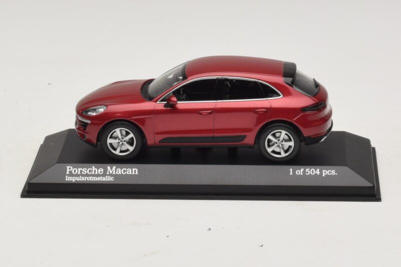 Porsche Macan 95B Sarkans Metālisks Minichamps 1:43 410062600 Metāls