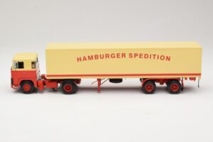 Scania LB111S Koffersattelzug Hamburger Spedition Minichamps 1:43 499123880 Metāls — attēls 3 no 6