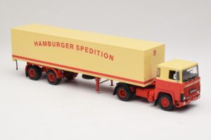 Scania LB111S Koffersattelzug Hamburger Spedition Minichamps 1:43 499123880 Metāls — attēls 4 no 6