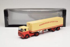 Scania LB111S Koffersattelzug Hamburger Spedition Minichamps 1:43 499123880 Metāls — attēls 6 no 6
