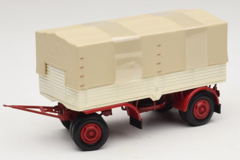 Kravas Automašīnas Piekabe Brezents Balts Sarkans Minichamps 1:43 439159096 Metāls