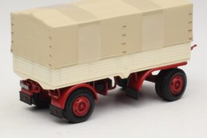 Kravas Automašīnas Piekabe Brezents Balts Sarkans Minichamps 1:43 439159096 Metāls — attēls 2 no 6
