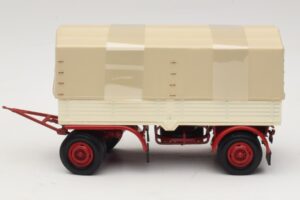 Kravas Automašīnas Piekabe Brezents Balts Sarkans Minichamps 1:43 439159096 Metāls — attēls 3 no 6