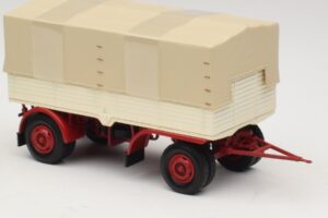 Kravas Automašīnas Piekabe Brezents Balts Sarkans Minichamps 1:43 439159096 Metāls — attēls 4 no 6