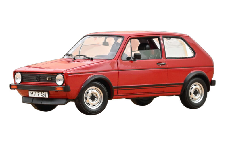 Volkswagen Golf GTI Mk1 Sarkans Norev 1:18 188472 Metāls