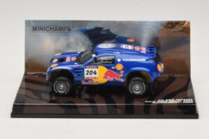 Volkswagen Race Touareg Red Bull #204 J. Kleinschmidt / F. Pons Dakar Rally 2005 Minichamps 1:43 436045304 Metāls