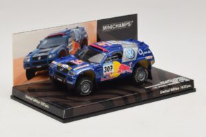 Volkswagen Race Touareg Red Bull #307 B. Saby / M. Perin Dakar Rally 2005 Minichamps 1:43 436055307 Metāls — attēls 2 no 5