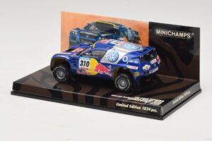 Volkswagen Race Touareg Red Bull #310 J. Kleinschmidt / F. Pons Dakar Rally 2005 Minichamps 1:43 436055310 Metāls — attēls 3 no 5