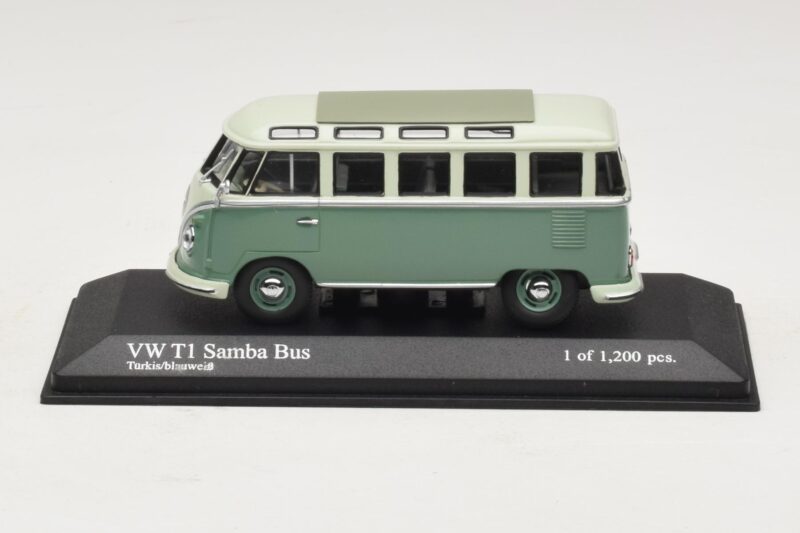Volkswagen T1 Samba Bus Tirkīzzils Balts Minichamps 1:43 Volkswagen T1 Samba Bus Tirkīzzils Balts Minichamps 1:43 430052306 Metāls