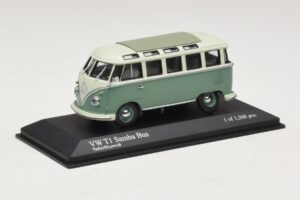 Volkswagen T1 Samba Bus Tirkīzzils Balts Minichamps 1:43 430052306 Metāls — attēls 2 no 4