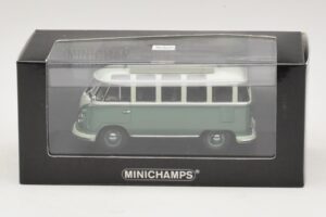 Volkswagen T1 Samba Bus Tirkīzzils Balts Minichamps 1:43 430052306 Metāls — attēls 4 no 4