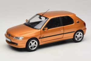 Peugeot 306 S16 dzeltenā krāsā (Blaze Yellow) Norev 1:18 184940 Metāls