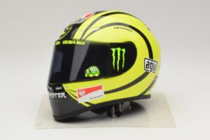 Ķivere AGV V. Rossi MotoGP Valencia Test 2009 Minichamps 1:2 327100066 Metāls