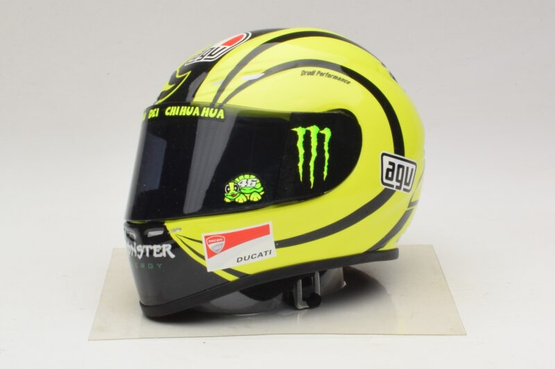 Ķivere AGV V. Rossi MotoGP Valencia Test 2009 Minichamps 1:2 327100066 Metāls