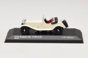 Alfa Romeo 6C 1750 G.S. Balts Minichamps 1:43 Alfa Romeo 6C 1750 G.S. Balts Minichamps 1:43 400120430 Metāls