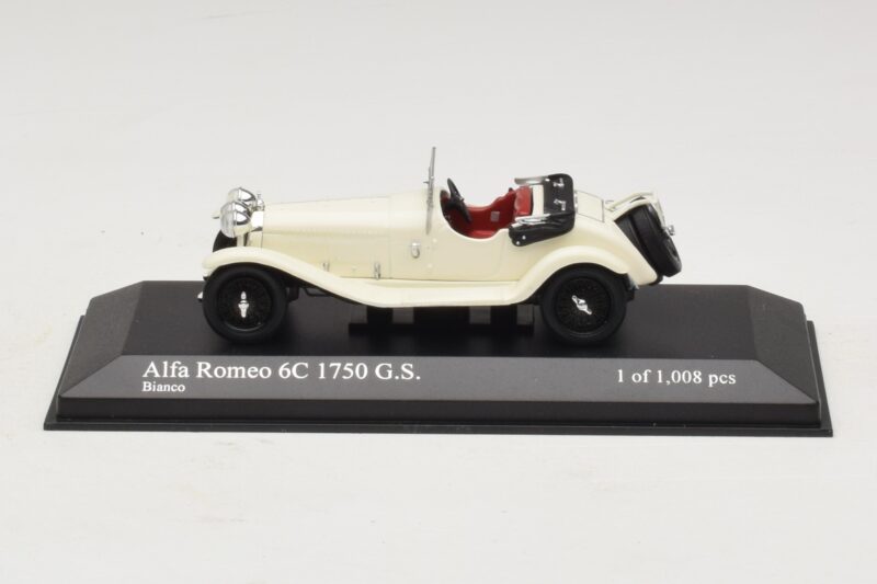 Alfa Romeo 6C 1750 G.S. Balts Minichamps 1:43 400120430 Metāls