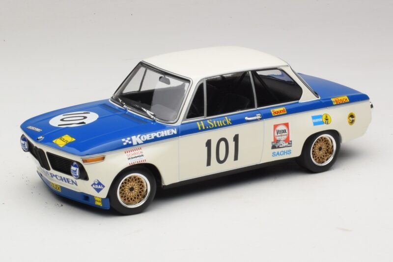 BMW 2002 #101 Koepchen H-J. Stuck Internationales ADAC 500km Eifelpokalrennen 1971 Minichamps 1:18 155702701 Metāls