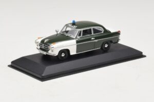Borgward Isabella Polizei Frankfurt Minichamps 1:43 400096090 Metāls — attēls 2 no 5