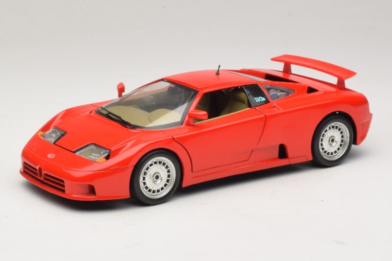 Bugatti EB110 Sarkans Bburago 1:18 3055-P1 Metāls
