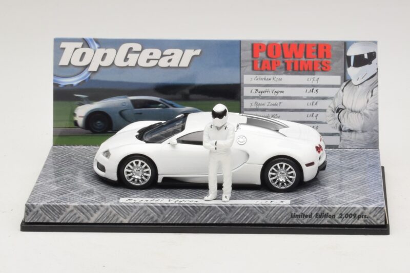 Bugatti Veyron Balts Top Gear Izdevums Minichamps 1:43 519431100 Metāls