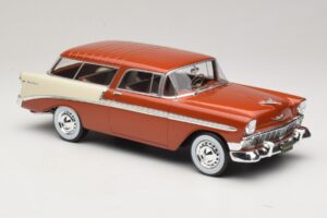 Chevrolet Bel Air Nomad Brūns Metālisks & Krēmkrāsa KK-Scale 1:18 KKDC181294 Metāls — attēls 4 no 6