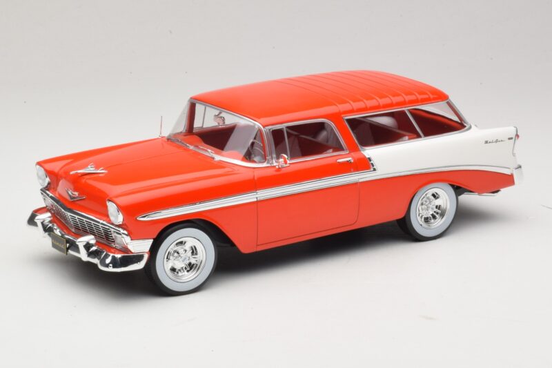 Chevrolet Bel Air Nomad Custom Gaiši Sarkans & Balts KK-Scale 1:18 KKDC181291 Metāls