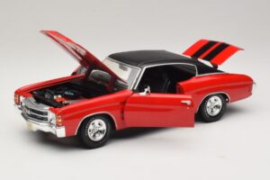Chevrolet Chevelle SS454 Sarkans Maisto 1:18 31890-P1 Metāls — attēls 2 no 8