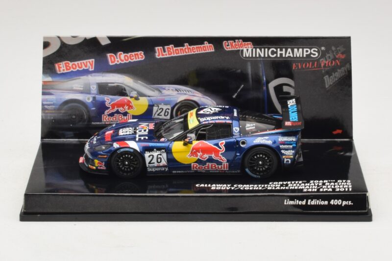 Chevrolet Corvette Z06.R GT3 Callaway Competition #26 Bouvy / Coens 24 Hours of Spa 2011 Minichamps 1:43 437111426 Metāls