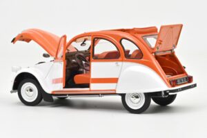Citroen 2CV Spot Oranžs & Balts Norev 1:18 181473 Metāls — attēls 3 no 3