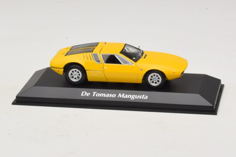 De Tomaso Mangusta Dzeltens Maxichamps 1:43 940127120 Metāls