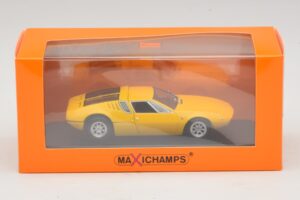 De Tomaso Mangusta Dzeltens Maxichamps 1:43 940127120 Metāls — attēls 5 no 5