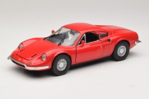 Ferrari Dino 246 Sarkans Majorette 1:18 5271 Metāls