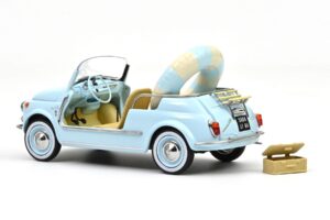 Fiat 500 Jolly Zils Norev 1:18 187793 Metāls — attēls 2 no 5
