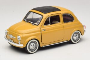 Fiat 500 Dzeltens Solido 1:18 8042 Metāls