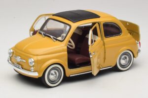 Fiat 500 Dzeltens Solido 1:18 8042 Metāls — attēls 2 no 8