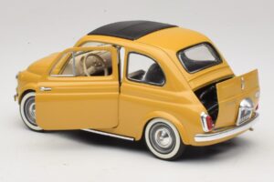 Fiat 500 Dzeltens Solido 1:18 8042 Metāls — attēls 5 no 8