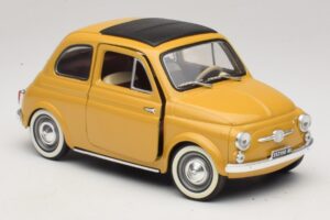Fiat 500 Dzeltens Solido 1:18 8042 Metāls — attēls 6 no 8