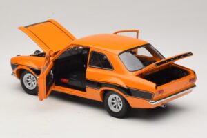 Ford Escort Mk1 RS1600 AVO Oranžs Ar Melnām Strīpām Minichamps 1:18 100688104 Metāls — attēls 5 no 8