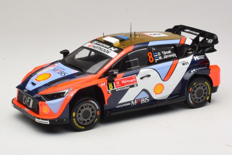 Hyundai i20 N Rally1 #8 O. Tanak / M. Jarveoja Rally Portugal 2025 IXO 1:18 18RMC251A Metāls