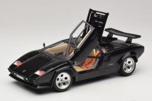 Lamborghini Countach 5000 Quattrovalvole Melns Bburago 1:18 3337 Metāls — attēls 2 no 8