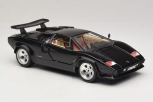 Lamborghini Countach 5000 Quattrovalvole Melns Bburago 1:18 3337 Metāls — attēls 6 no 8