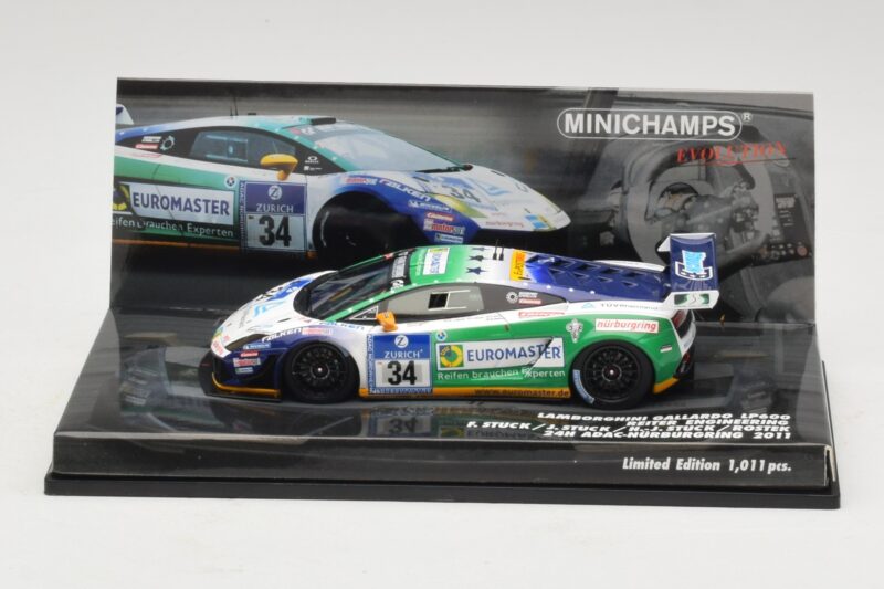 Lamborghini Gallardo LP600 GT3 #34 Reiter Engineering H-J. Stuck 24 Hours of Nurburgring 2011 Minichamps 1:43 437111284 Metāl