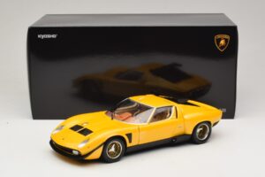 Lamborghini Miura SVR Dzeltens & Melns Kyosho 1:18 08319GY Metāls — attēls 8 no 8