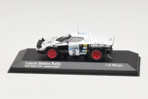 Lancia Stratos Rally #2 M. Alen / I. Kivimaki RAC Rally 1979 Minichamps 1:43 Lancia Stratos Rally #2 M. Alen / I. Kivimaki RAC Rally 1979 Minichamps 1:43 430791202 Metāls