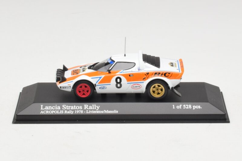 Lancia Stratos Rally #8 Livieratos / Manolis Acropolis Rally 1978 Minichamps 1:43 Lancia Stratos Rally #8 Livieratos / Manolis Acropolis Rally 1978 Minichamps 1:43 430781208 Metāls