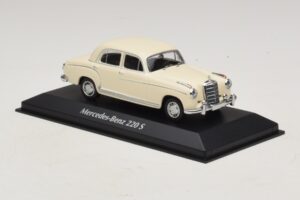 Mercedes 220 S W180 Balts Maxichamps 1:43 940033000 Metāls — attēls 3 no 5